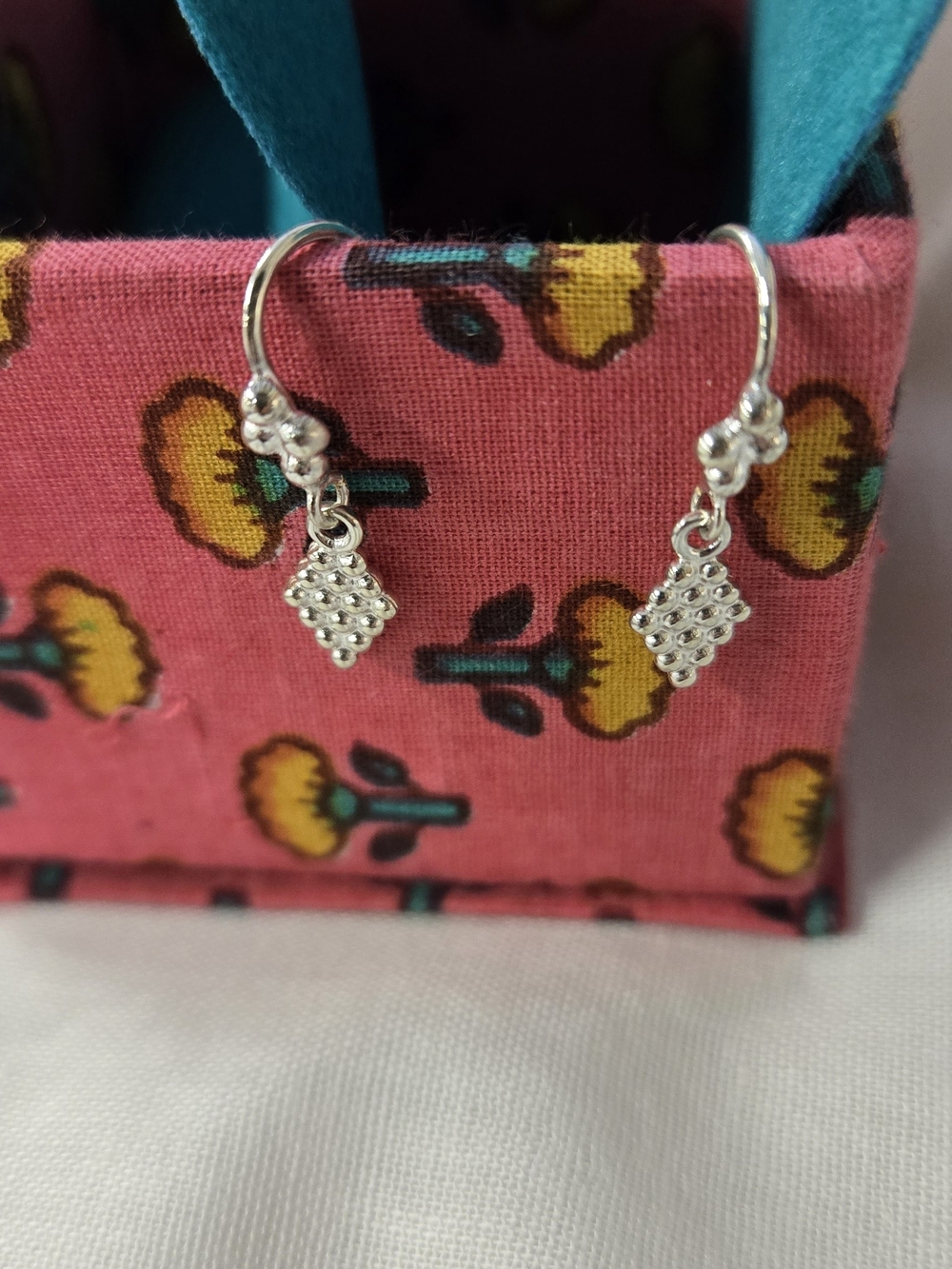 Chan Luu Silver Dotted Petite Drop Earrings